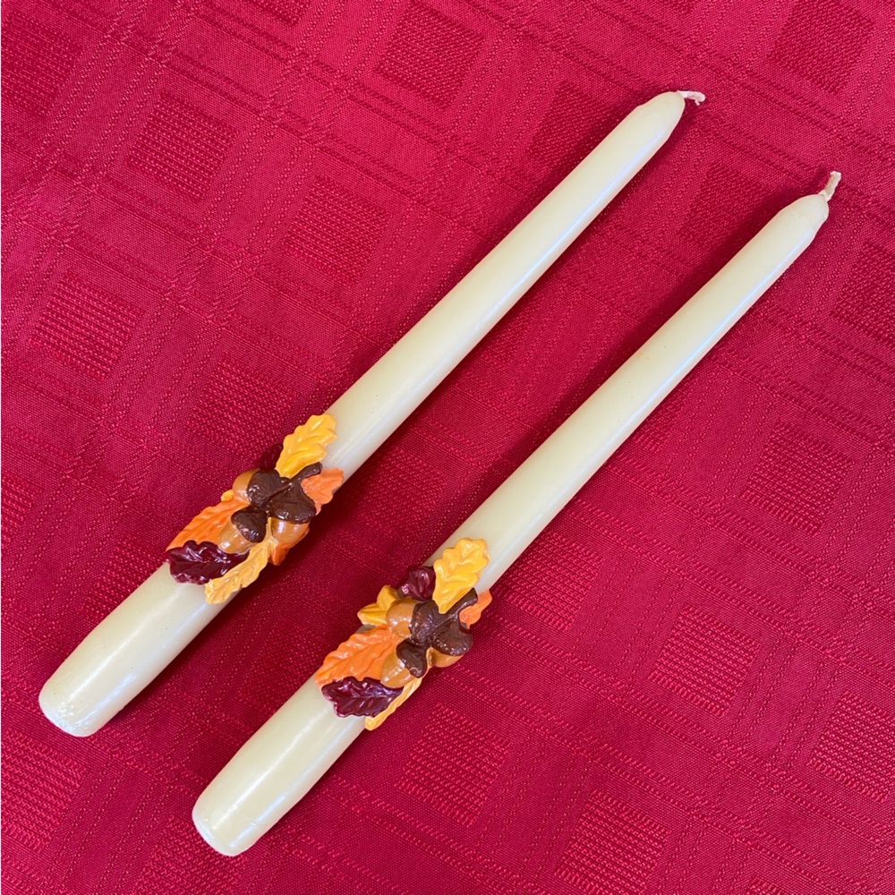 Avon Shades of Autumn 10” Taper Candles -  Vintage 80s - Spice Garden Fragrance